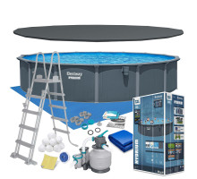 Basen ogrodowy panelowy całoroczny 732 x 132 cm 13w1 Bestawy 561RP