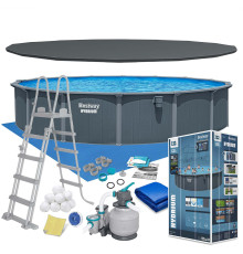 Basen ogrodowy panelowy całoroczny 732 x 132 cm 13w1 Bestawy 561RP