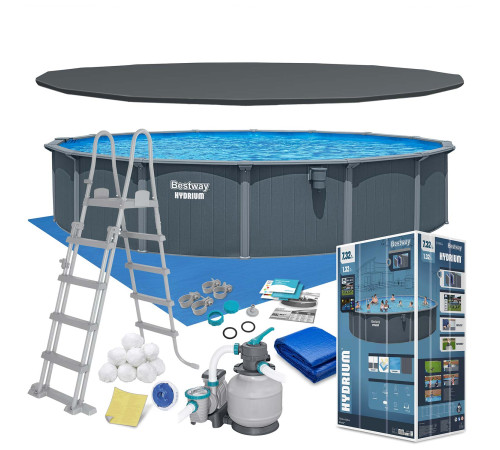 Basen ogrodowy panelowy całoroczny 732 x 132 cm 13w1 Bestawy 561RP