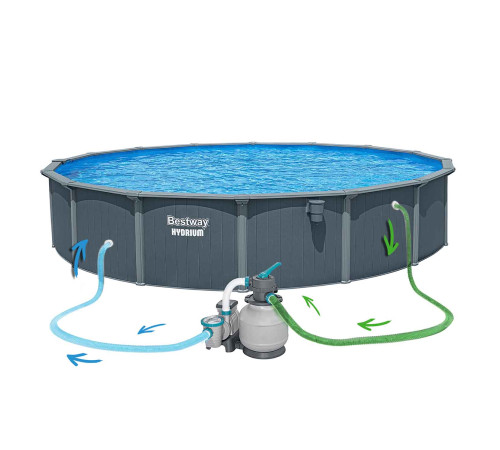 Basen ogrodowy panelowy całoroczny 732 x 132 cm 13w1 Bestawy 561RP