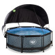 Басейн каркасний EXIT з тентом 244 х 76 см "камінь"
