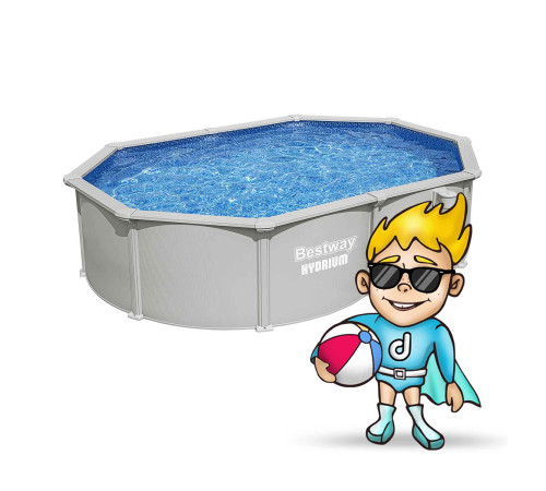 Basen ogrodowy panelowy całoroczny 500x366x122 cm 13w1 Bestawy 56586