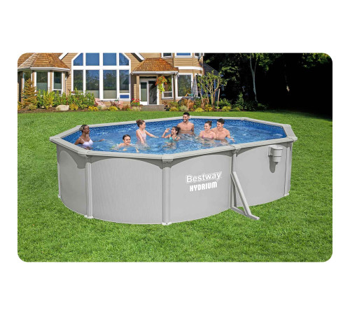 Basen ogrodowy panelowy całoroczny 500x366x122 cm 13w1 Bestawy 56586