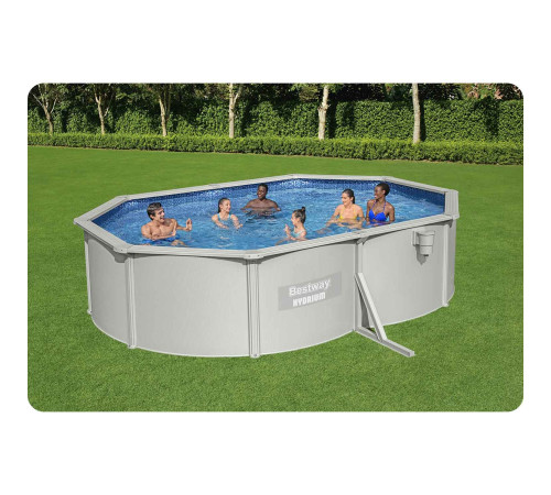 Basen ogrodowy panelowy całoroczny 500x366x122 cm 13w1 Bestawy 56586