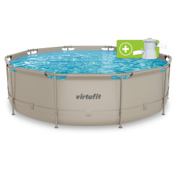 Басейн каркасний VIRTUFIT з фільтрувальним насососм 366 х 100 см, бежевий