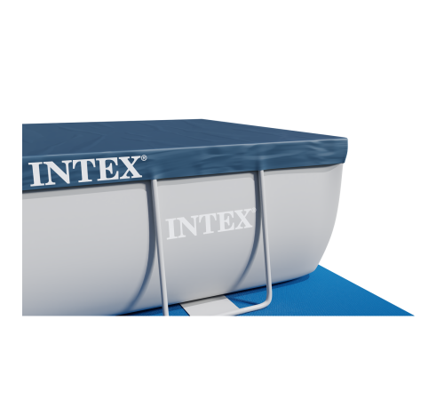 Басейн каркасний прямокутний 21в1 INTEX 26792, 488 x 244 x 107 см, сірий