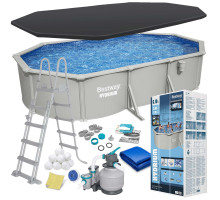 Basen ogrodowy panelowy całoroczny 610x366x122 cm 13w1 Bestawy 56369