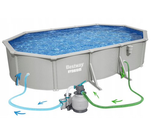 Басейн каркасний 13в1 Bestway Hydrium 56369 610 х 366 х 122 см