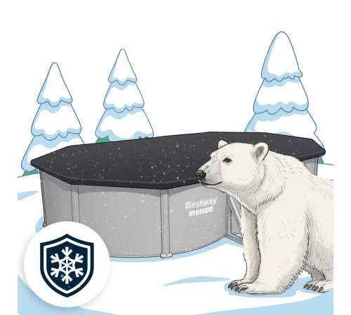 Basen ogrodowy panelowy całoroczny 732x366x132 cm 13w1 Bestawy 561CW