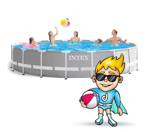 Basen ogrodowy stelażowy 610 x 132 cm 21w1 INTEX 26756 + hulajnoga GRATIS
