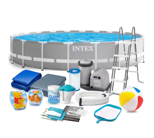 Basen ogrodowy stelażowy 610 x 132 cm 21w1 INTEX 26756 + hulajnoga GRATIS
