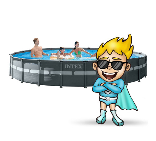 Basen ogrodowy stelażowy 732 x 132 cm 17w1 INTEX 26340