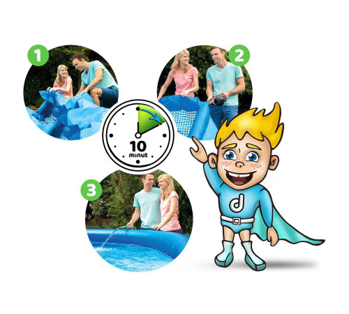 Басейн надувний 3в1 INTEX 28122, 305 x 76 см