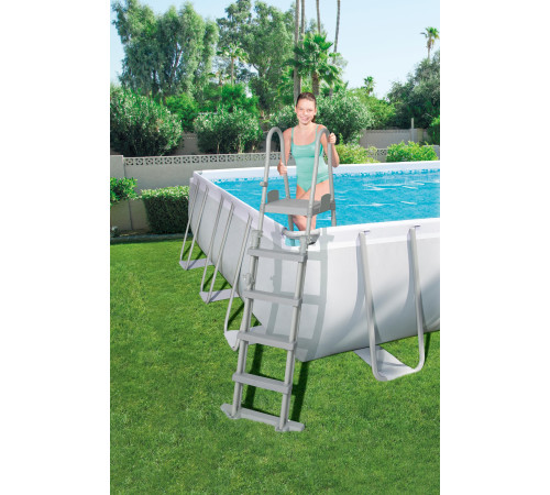 Басейн каркасний прямокутний Bestway 56475, 732 x 366 x 132 см - білий