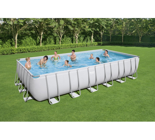Басейн каркасний прямокутний Bestway 56475, 732 x 366 x 132 см - білий