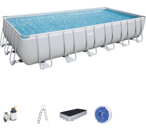 Басейн каркасний прямокутний Bestway 56475, 732 x 366 x 132 см - білий