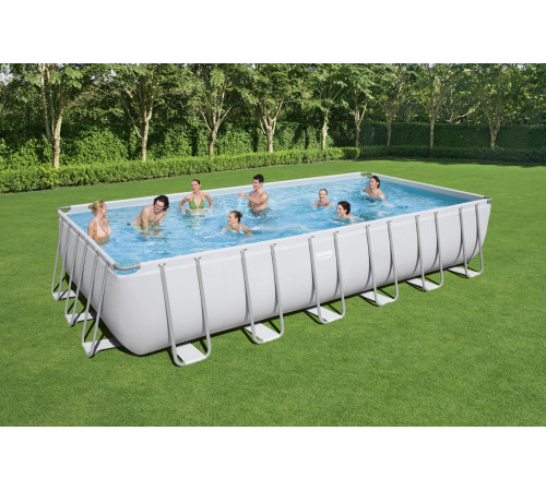 Басейн каркасний прямокутний Bestway 56475, 732 x 366 x 132 см - білий