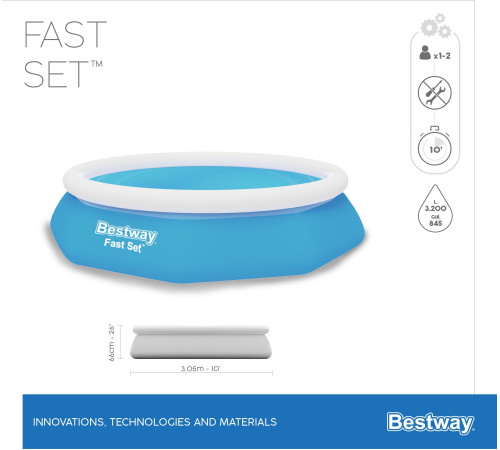 Басейн надувний Bestway 305 x 305 см Басейн надувний Bestway 305 x 305 см