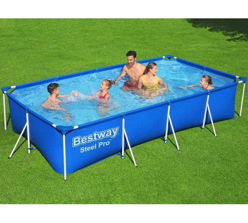 Басейн каркасний прямокутний 8в1 Bestway 56424 Steel Pro 400 x 211 см