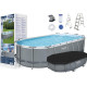 Басейн каркасний овальний 12в1 Bestway 56710 Power Steel, 549 x 274 см - сірий