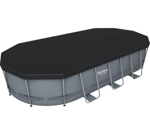 Басейн каркасний овальний 12в1 Bestway 56710 Power Steel, 549 x 274 см - сірий Басейн каркасний овальний 12в1 Bestway 56710 Power Steel, 549 x 274 см - сірий