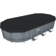Басейн каркасний овальний 12в1 Bestway 56710 Power Steel, 549 x 274 см - сірий