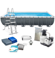 Basen ogrodowy stelażowy 732 x 366 x 132 cm 10w1 INTEX 26364