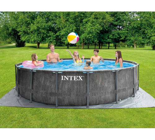 Басейн каркасний 12в1 INTEX 26742GN, 457 x 122 см, темно-сірий