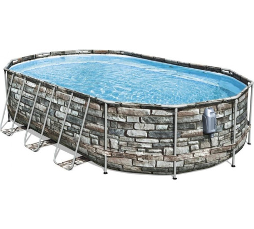 Басейн каркасний овальний Bestway Power Steel Swim, 610 x 366 x 122 см Басейн каркасний овальний Bestway Power Steel Swim, 610 x 366 x 122 см