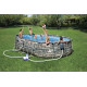 Басейн каркасний овальний Bestway Power Steel Swim, 610 x 366 x 122 см