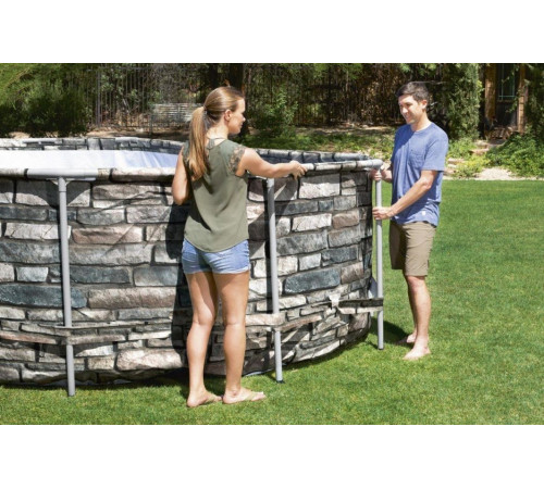 Басейн каркасний овальний Bestway Power Steel Swim, 610 x 366 x 122 см Басейн каркасний овальний Bestway Power Steel Swim, 610 x 366 x 122 см