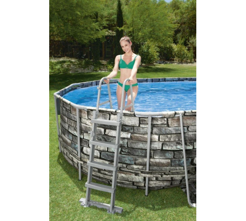 Басейн каркасний овальний Bestway Power Steel Swim, 610 x 366 x 122 см Басейн каркасний овальний Bestway Power Steel Swim, 610 x 366 x 122 см
