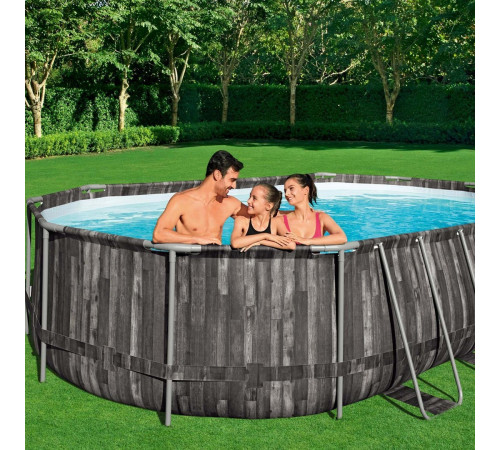 Басейн каркасний овальний 18в1 Bestway 5611R, 610 x 366 x 122 см + самокат