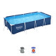 Басейн каркасний прямокутний 3в1 Bestway Family Steel Pro Frame 400 x 211 x 81 см + насос + фільтр
