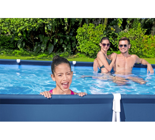 Басейн каркасний прямокутний 3в1 Bestway Family Steel Pro Frame 400 x 211 x 81 см + насос + фільтр Басейн каркасний прямокутний 3в1 Bestway Family Steel Pro Frame 400 x 211 x 81 см + насос + фільтр