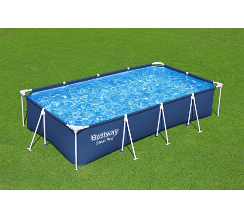Басейн каркасний прямокутний 3в1 Bestway Family Steel Pro Frame 400 x 211 x 81 см + насос + фільтр Басейн каркасний прямокутний 3в1 Bestway Family Steel Pro Frame 400 x 211 x 81 см + насос + фільтр