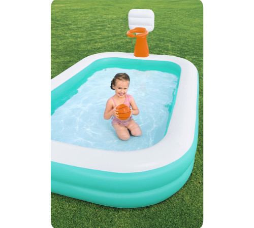 Басейн надувний дитячий Dunk'N Splash Bestway 54445 251x168x102 см Басейн надувний дитячий Dunk'N Splash Bestway 54445 251x168x102 см