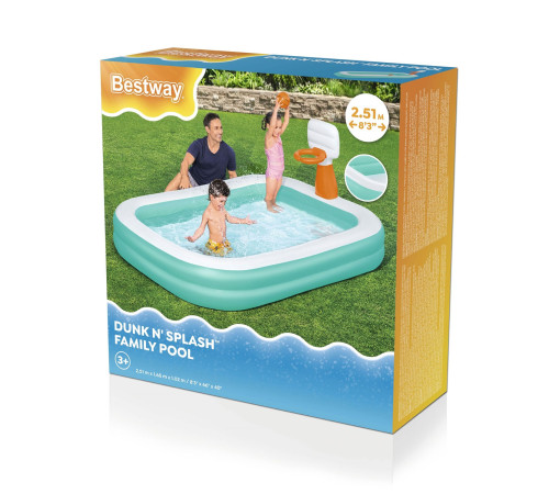 Басейн надувний дитячий Dunk'N Splash Bestway 54445 251x168x102 см Басейн надувний дитячий Dunk'N Splash Bestway 54445 251x168x102 см