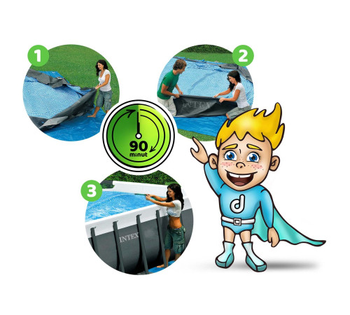 Басейн каркасний 17в1 Intex 26374 975 х 488 х 132 см