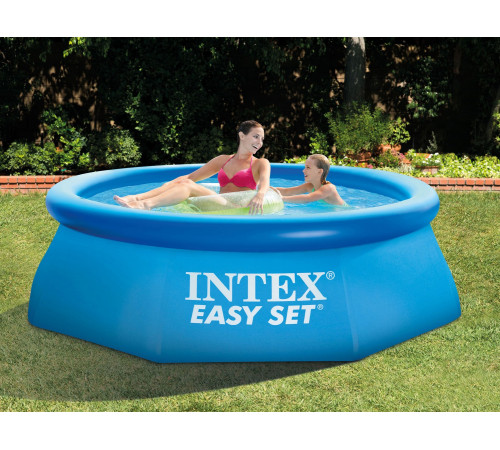 Басейн надувний 2в1 INTEX 28110, 244 x 76 см, блакитний