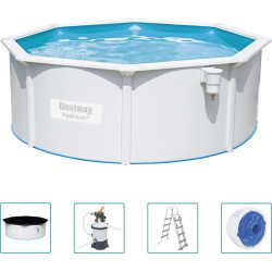 Басейн каркасний 6в1 Bestway 56574 Hydrium 360 см - білий 