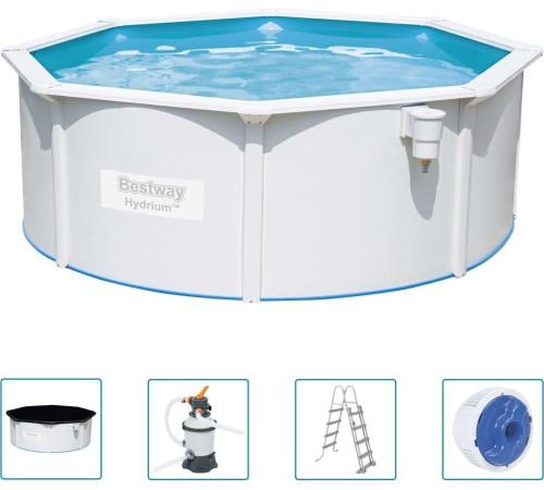 Басейн каркасний 6в1 Bestway 56574 Hydrium 360 см - білий