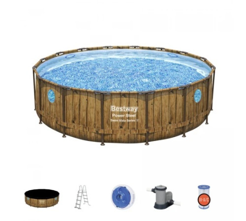 Басейн каркасний 7в1 Bestway Power Steel Swim Vista Series 488 x 122 см Басейн каркасний 7в1 Bestway Power Steel Swim Vista Series 488 x 122 см