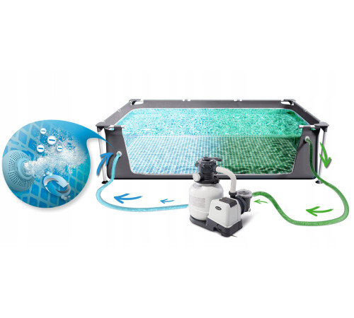 Басейн каркасний 21в1 Intex 26364 732 х 366 х 132 см з самокатоммSoke GO 