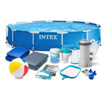 Басейн каркасний 15в1 INTEX 28202, 305 х 76 см, синій