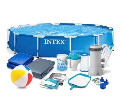 Басейн каркасний 15в1 INTEX 28202, 305 х 76 см, синій