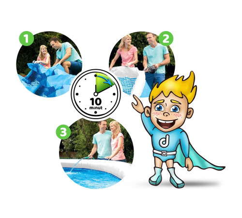 Басейн надувний Bestway 57448, 244 x 61 см Басейн надувний Bestway 57448, 244 x 61 см