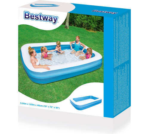 Басейн надувний дитячий Bestway 54150 305x183х46 см