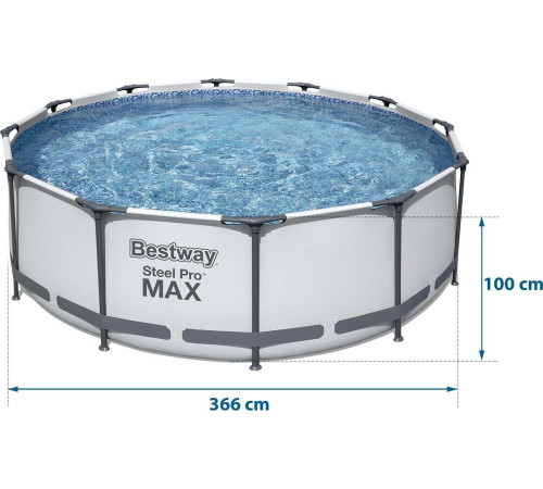 Басейн каркасний 10в1 Bestway 56418 Steel Pro Max 366 см