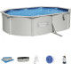 Басейн каркасний овальний 10в1 Bestway 56586 Hydrium 500 x 360 см, світло-сірий